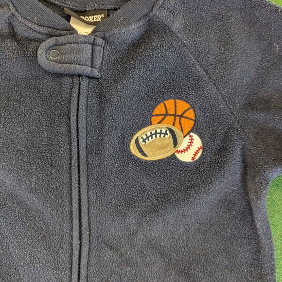 Joe Boxer Boy's Full-zip, Fleece, Footed Pajamas 4T 💙 - Picture 2 of 5